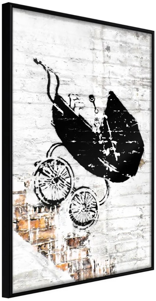 Αφίσα - Banksy: Baby Stroller - 20x30 - Μαύρο - Χωρίς πασπαρτού