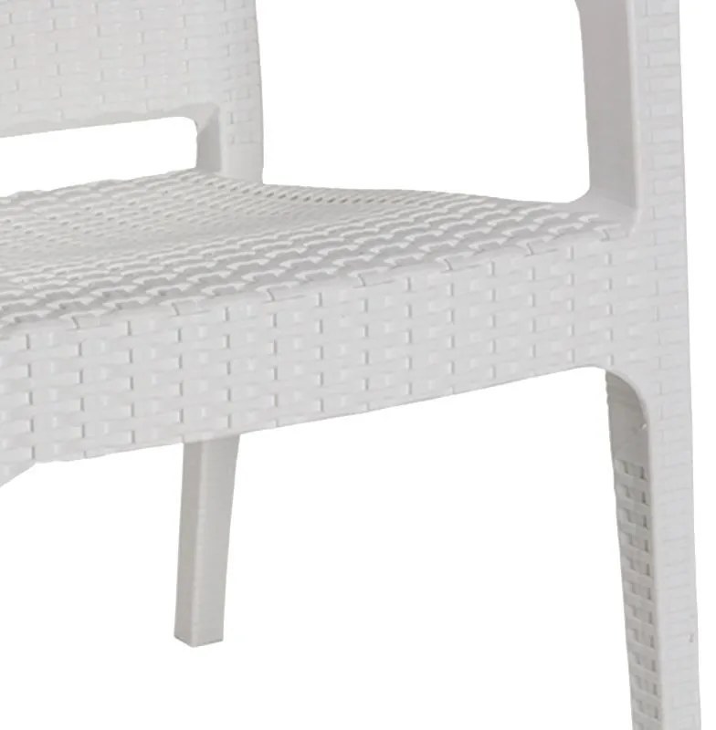 Τραπεζαρία Groovy-Halcyon σετ 5τεμ PP λευκό 80x80x74,5εκ. 80x80x74.5 εκ.