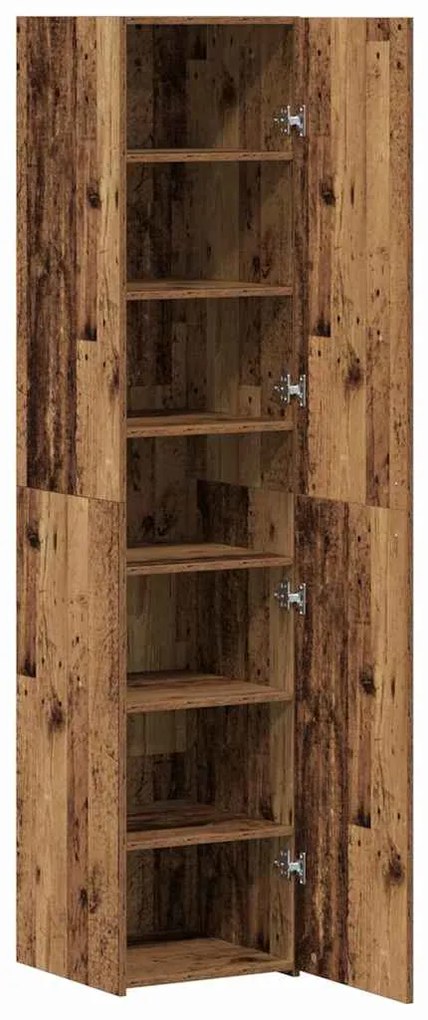 vidaXL Highboard Παλαιό ξύλο 40 x 42,5 x 185 εκ. Επεξεργασμένο ξύλο