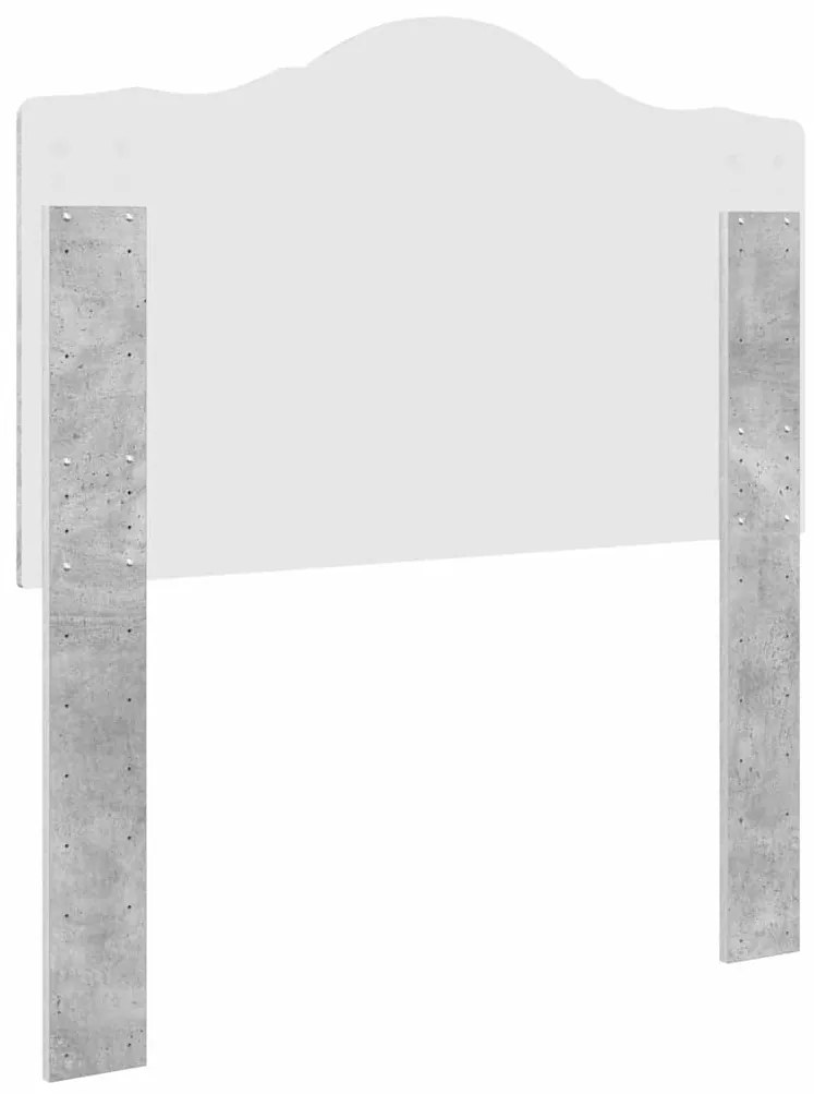 vidaXL Κεφαλάρι με κεφαλάρι Σκυρόδεμα Γκρι 100 cm Επεξεργασμένο ξύλο