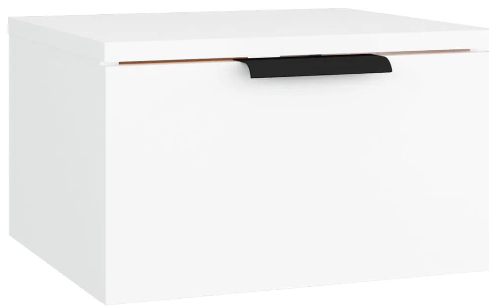 vidaXL Κομοδίνα Επιτοίχια 2 τεμ. Λευκά 34 x 30 x 20 εκ.