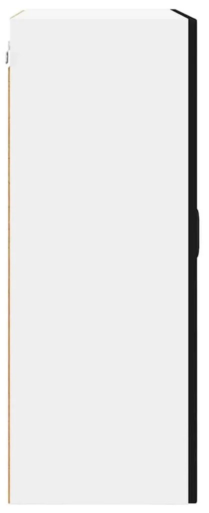 vidaXL Κρεμαστό ντουλάπι κουζίνας με ράφι Μαύρο 60 x 31 x 80 εκ.