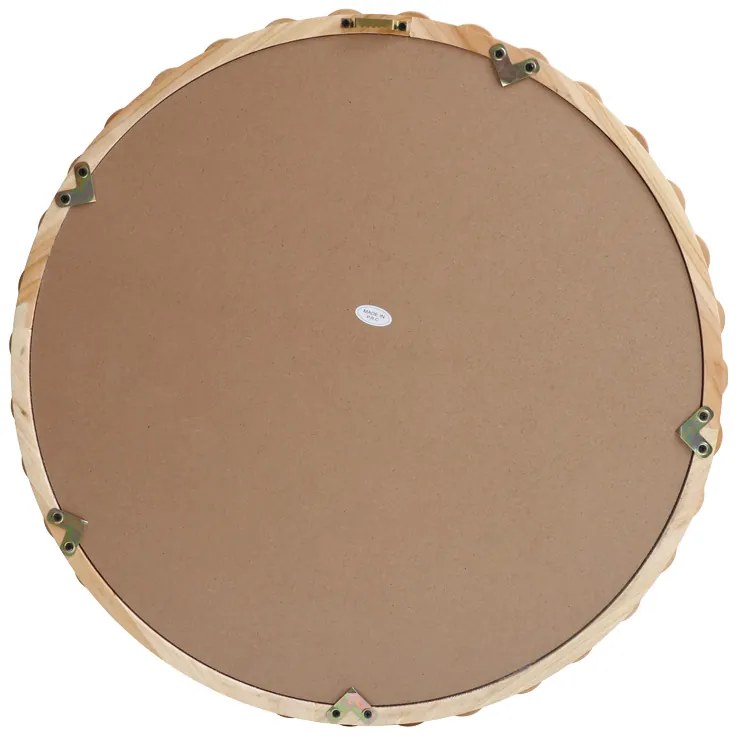 Καθρέπτης Specio pakoworld ξύλο σε φυσική απόχρωση Φ60x4.5εκ (1 τεμάχια)