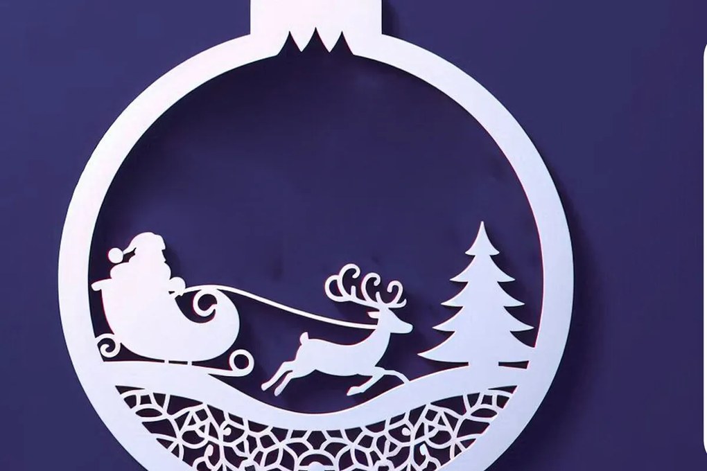 Σετ των 3 Intra απο ξύλο plywood 3mm-4mm πάχος Χριστουγεννιάτικο έλκηθρο Δίασταση 15x15 cm INTRAFABR-110894770