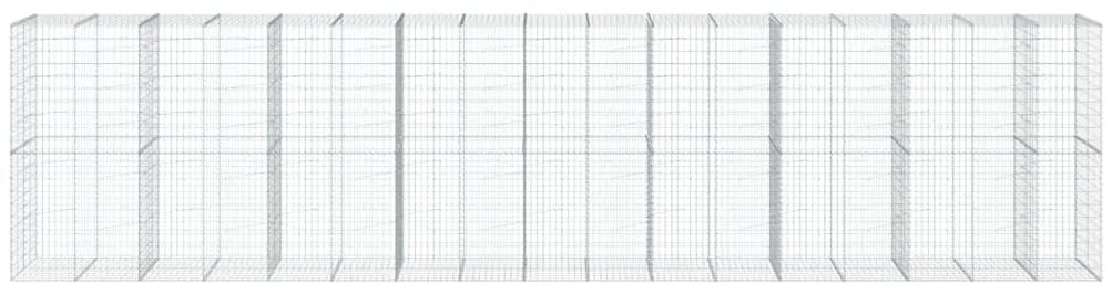 vidaXL Συρματοκιβώτιο με Κάλυμμα 850x100x200εκ από Γαλβανισμένο Χάλυβα