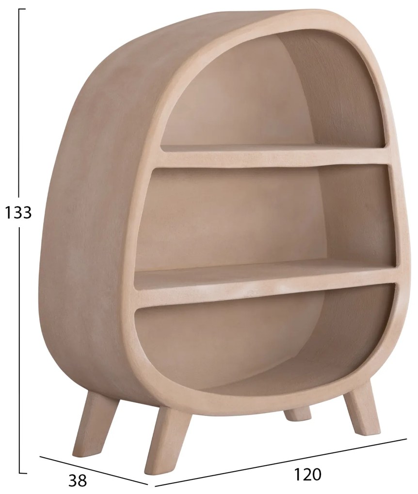 ΡΑΦΙΕΡΑ ΣΕΙΡΑ SANTORINI HM18060.02 MDF ΣΕ ΚΑΦΕ ΧΡΩΜΑ 120x38x133Υεκ. - 0529092 - HM18060.02