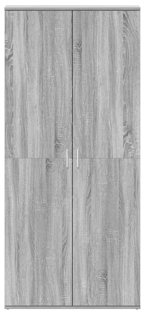vidaXL Ντουλάπα Παπουτσιών Γκρι Σονομα 80x39x180 εκ. Επεξεργασμένο Ξύλο