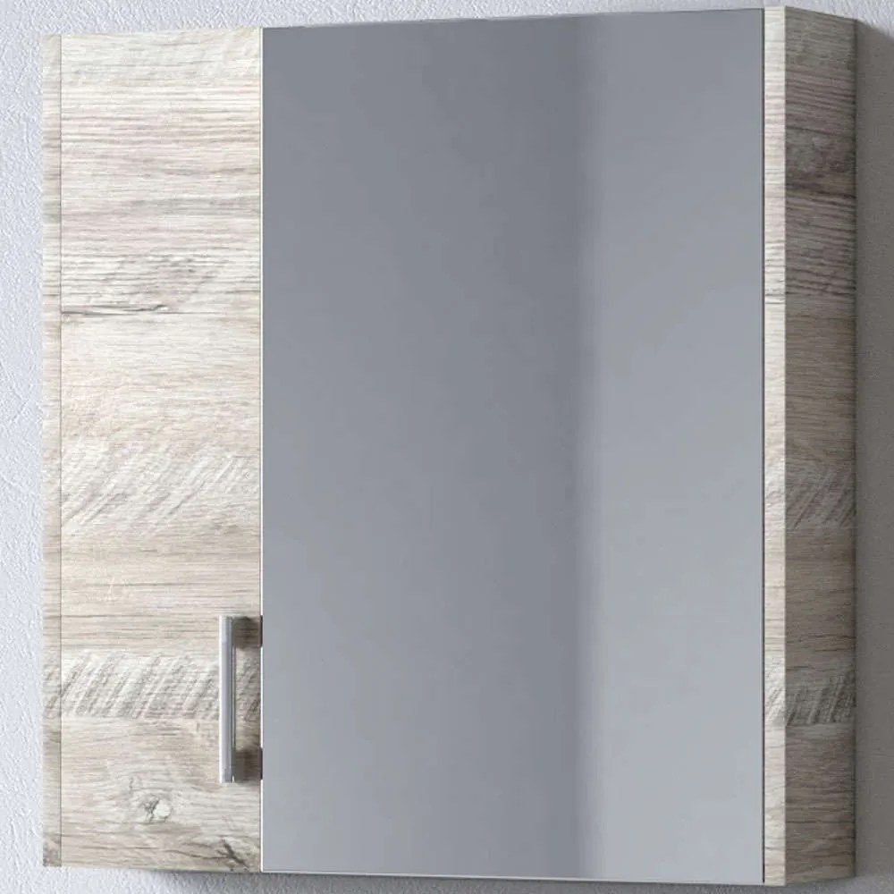 Καθρέπτης Μπάνιου Με Ντουλάπι Savina 3MSA065NO0W 61x14x65cm Natural Oak Μελαμίνη