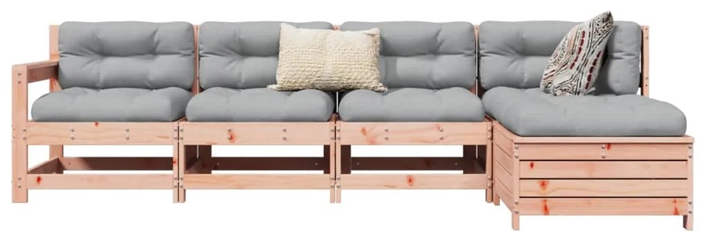 Καναπές Κήπου Σετ 5 Τεμ. Μασίφ Ψευδοτσούγκα Ελάτης