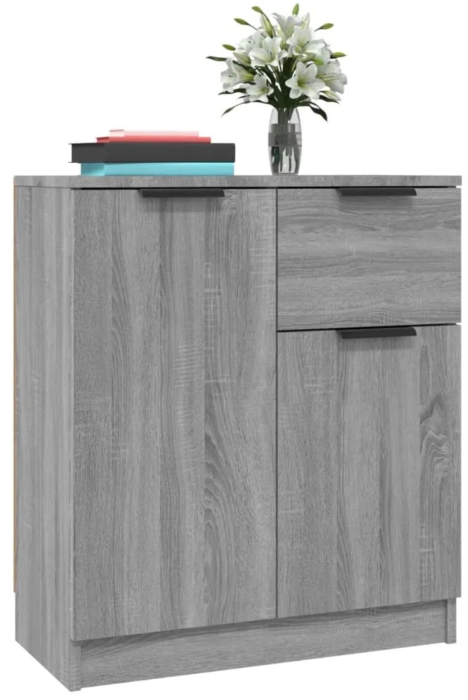 vidaXL Ντουλάπι 2 τεμ. Γκρι Sonoma 60x30x70 εκ. από Επεξεργασμένο Ξύλο