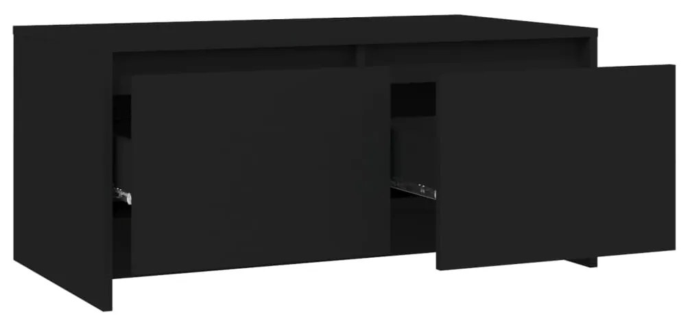 vidaXL Τραπεζάκι Σαλονιού Μαύρο 90x50x41,5 εκ. Επεξεργασμένο Ξύλο