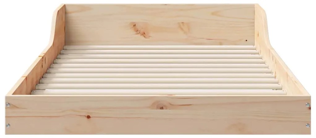 vidaXL Σκελετός Κρεβατιού Καφέ 90 x 210 cm Μασίφ ξύλο πεύκου