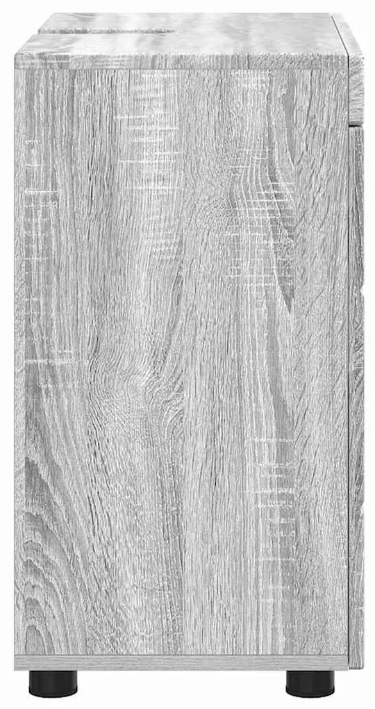 vidaXL Ντουλάπα νιπτήρα μπάνιου με πόρτα Γκρι sonoma 60 x 34 x 63 εκ