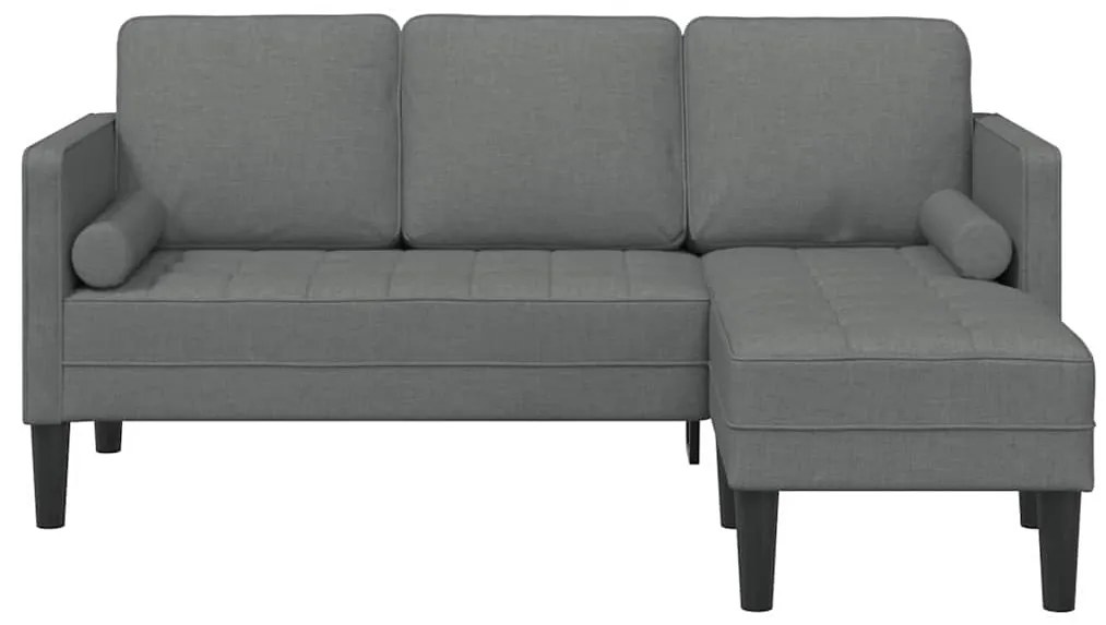 vidaXL Σετ Καναπέ Σκούρο Γκρι 173 x 131 x 67 εκ Πολυεστέρας