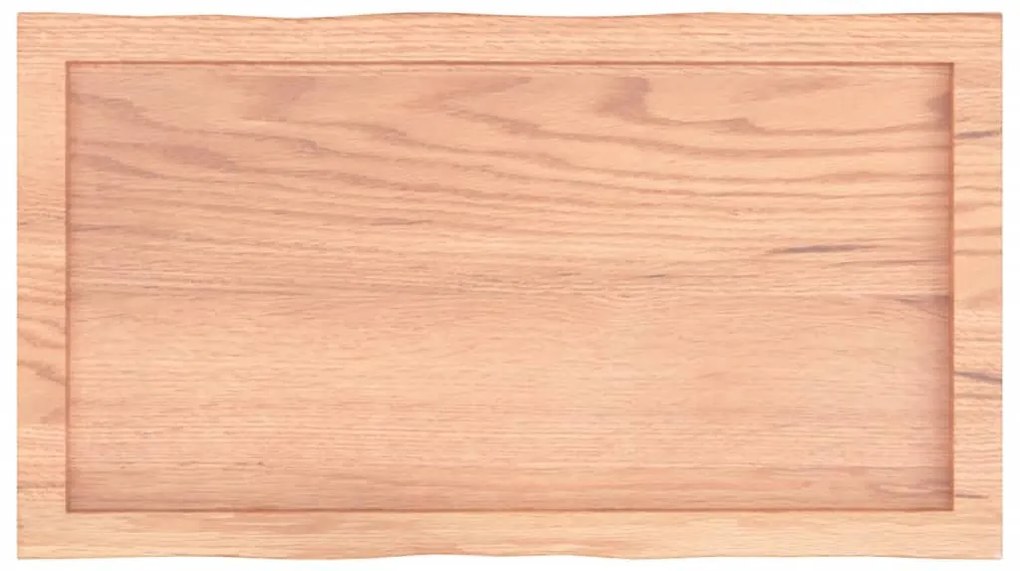 vidaXL Επιφ Τραπεζιού Αν Καφέ 80x40x(2-6)εκ. Ακατέργ. Μασίφ Ξύλο Δρυός