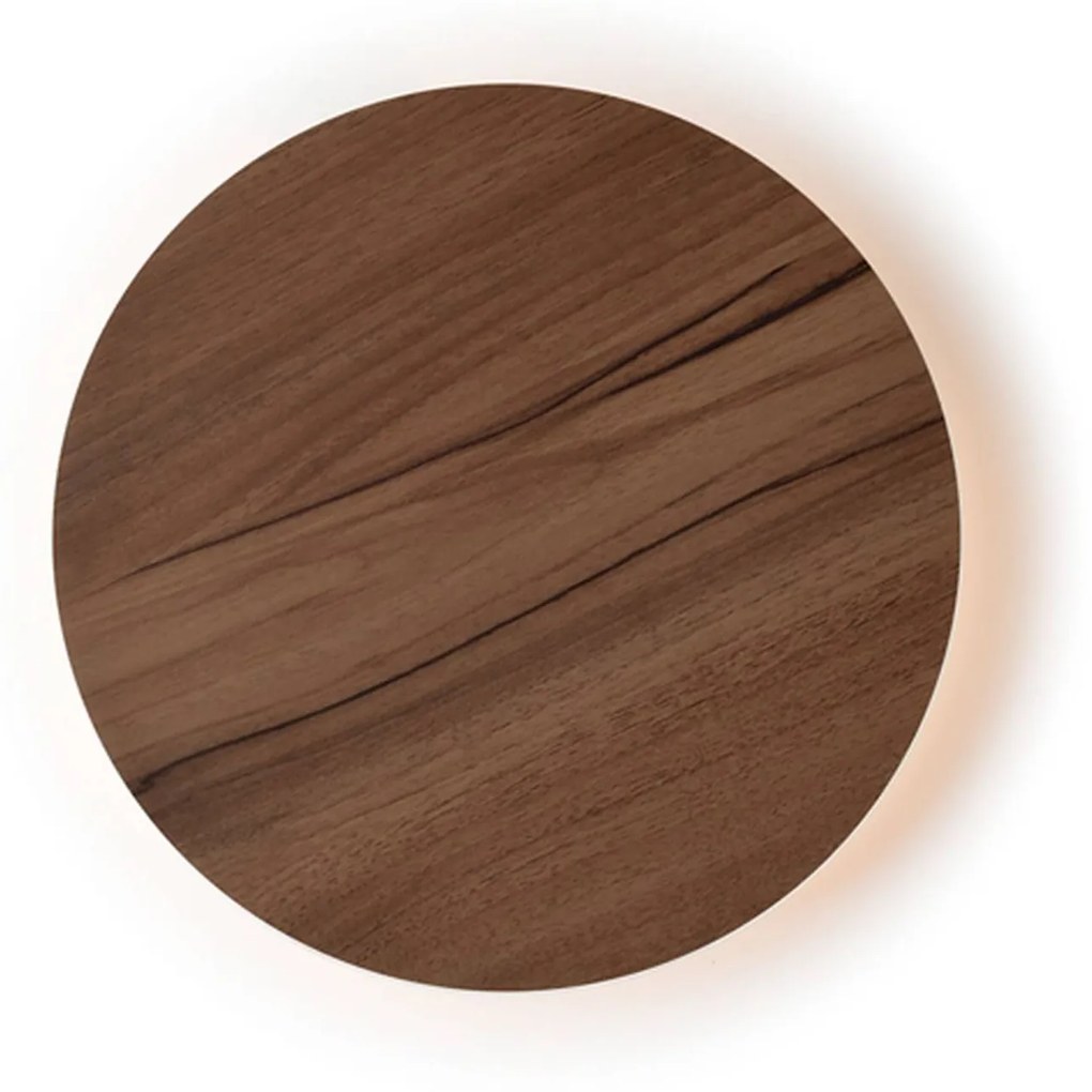 Φωτιστικό Τοίχου Με Mdf ZM1724LEDWDW Dark Brown Mdf,Μέταλλο