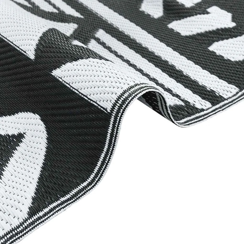 vidaXL Χαλί εξωτερικού χώρου ARAKIL Μαύρο 120x180 cm PP