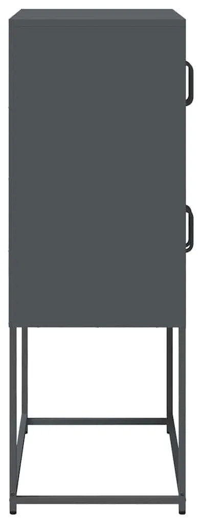 Highboard Ανθρακί 68x39x107 cm Χάλυβας - Ανθρακί