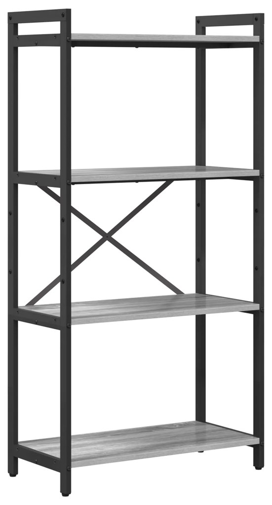 vidaXL Βιβλιοθήκη Γκρι sonoma 60 x 30 x 118 εκ Επεξεργασμένο ξύλο