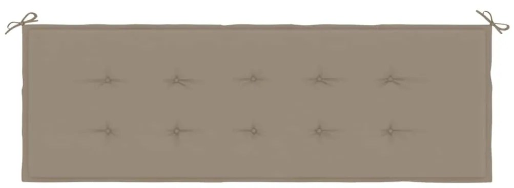 vidaXL Μαξιλάρι Πάγκου Κήπου Taupe 150 x 50 x 3 εκ. Ύφασμα Oxford