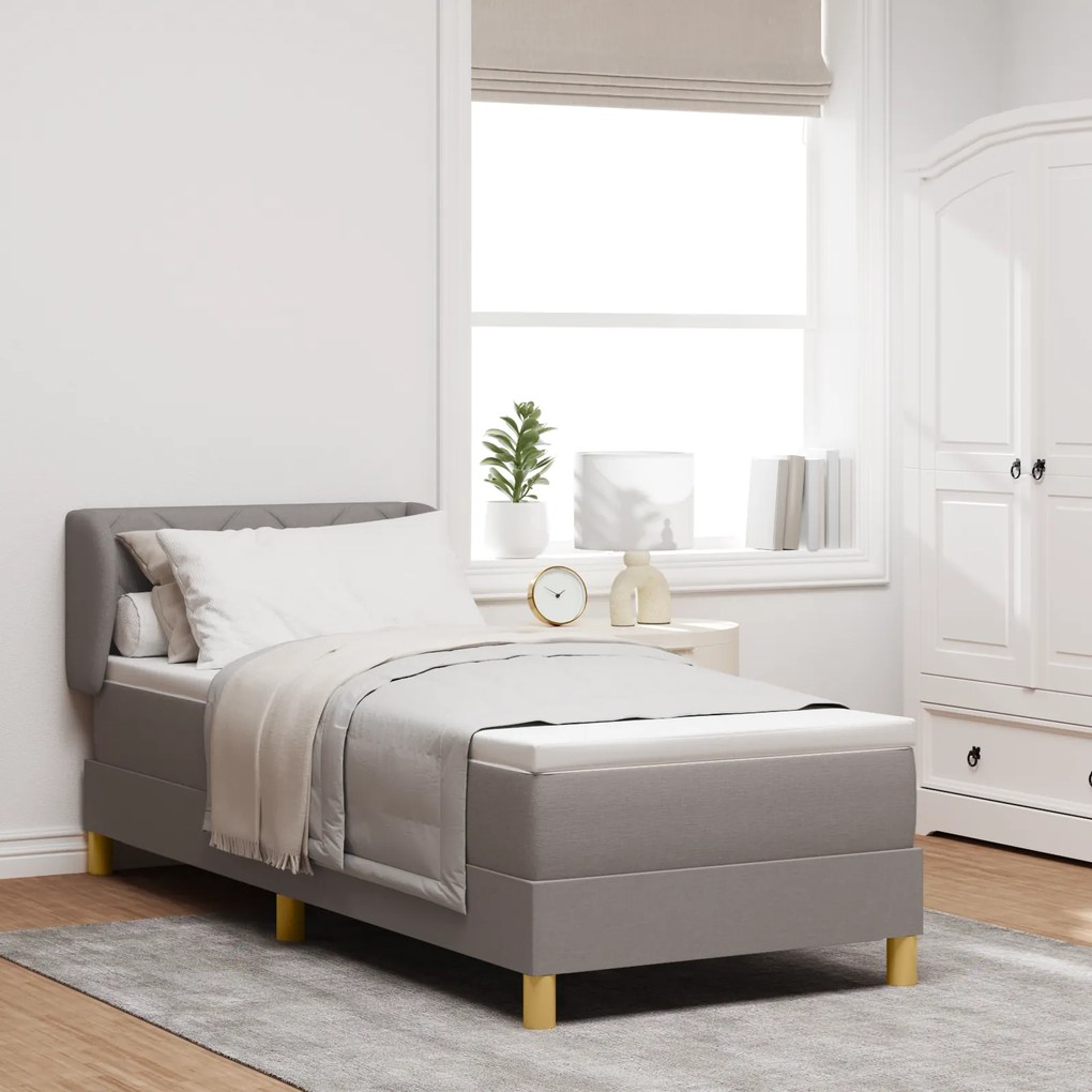 vidaXL Κρεβάτι με Στρώμα Ταχύτερα 80x200 εκ Fabric