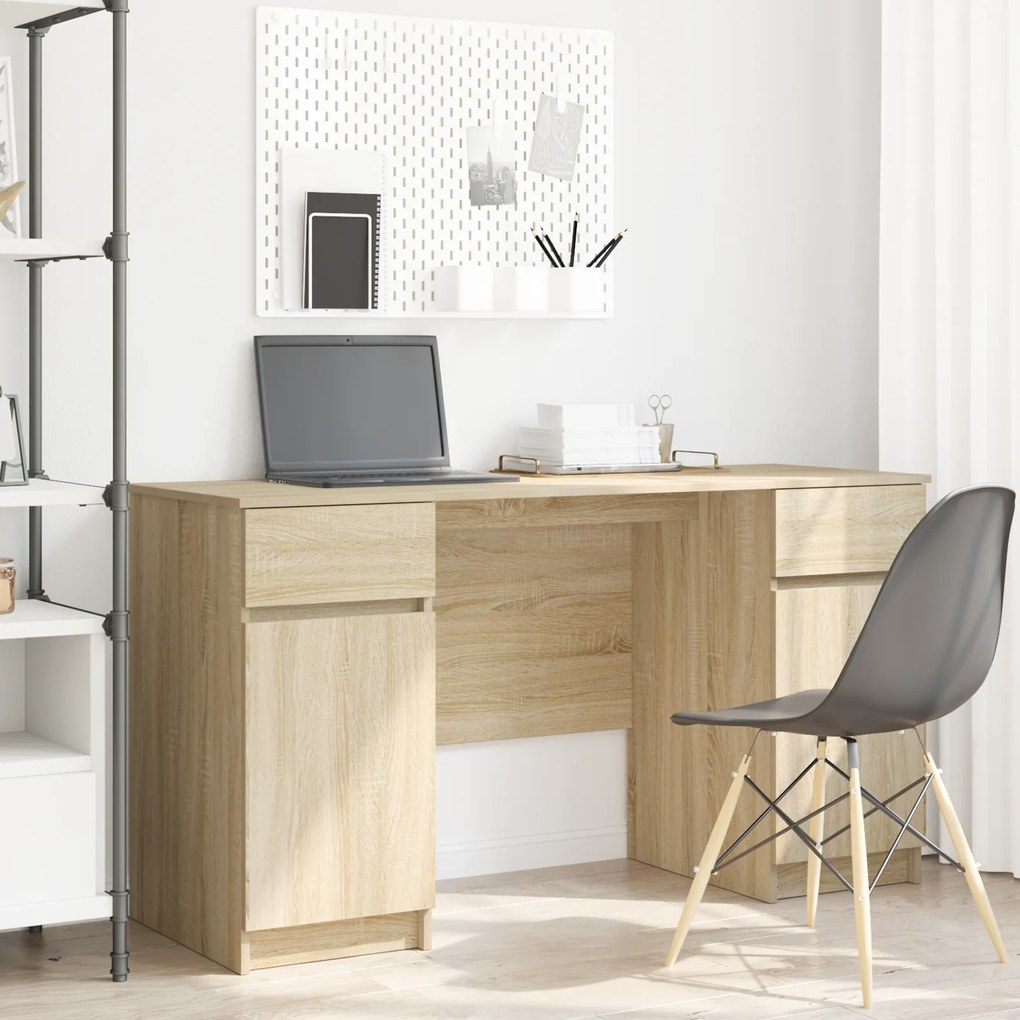 vidaXL γραφείο Σονομα Οξιά 140x49x76 εκ Επεξεργασμένο ξύλο