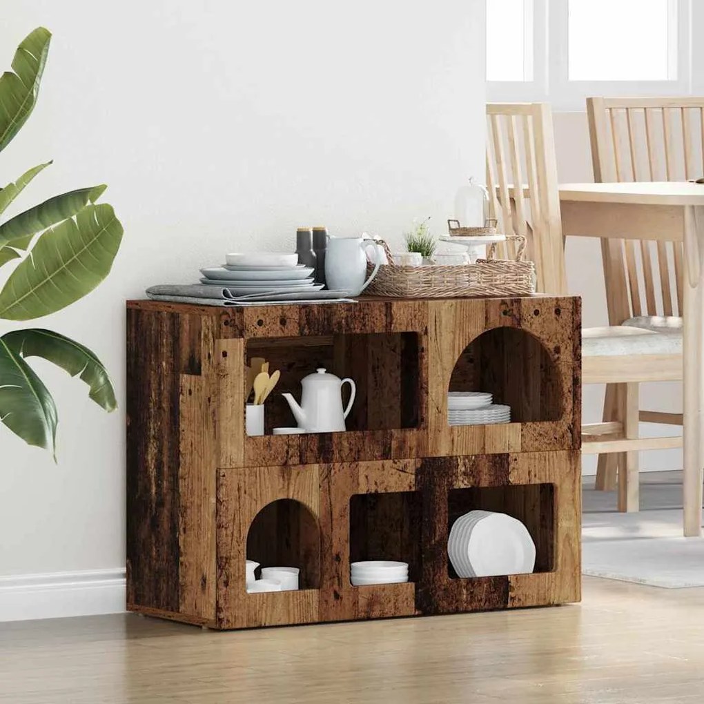 Πλαϊνό γραφείο Παλιό ξύλο 80.5 x 35 x 59 εκ. Επεξεργασμένο ξύλο