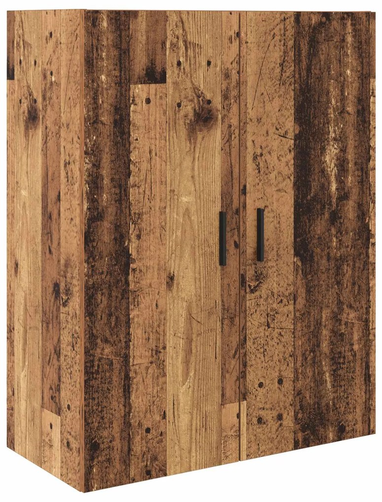 vidaXL Highboard με συρτάρι 2 pcs Παλιό Ξύλο Σύνθετο Ξύλο και Γυαλί