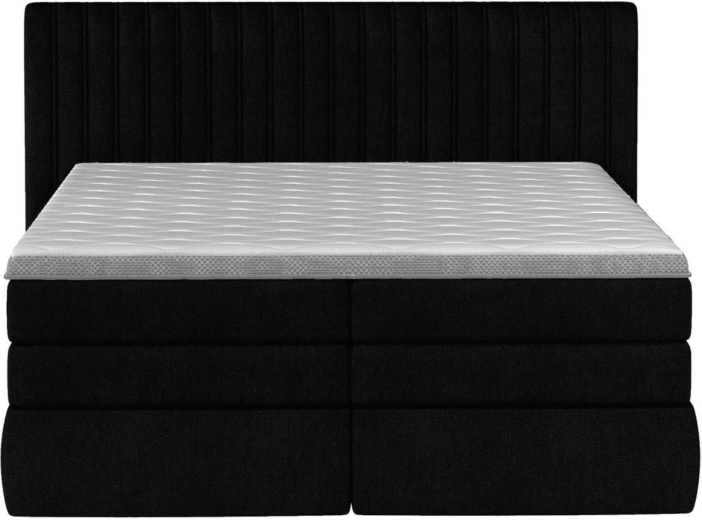 Επενδυμένο κρεβάτι Melantha με στρώμα και ανώστρωμα-140 x 200-Mauro