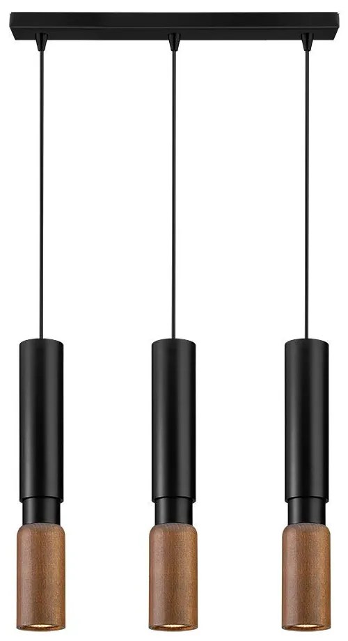 Φωτιστικό Οροφής - Ράγα 01300-07BR GU10 70cm Black Luma
