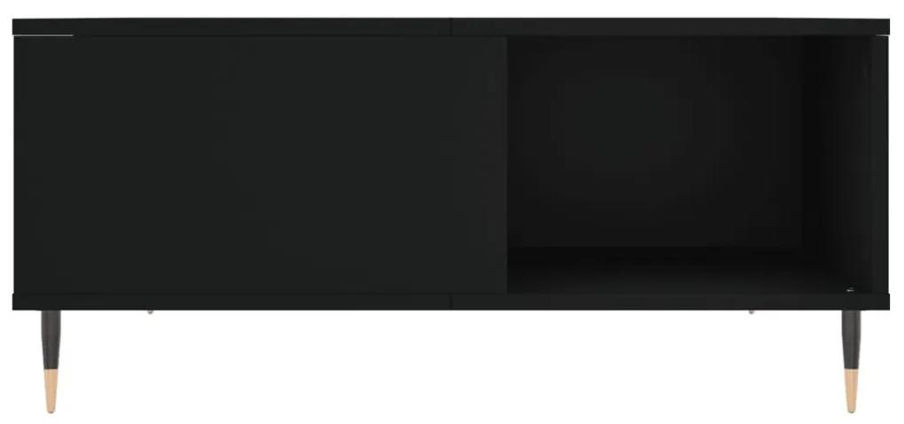 vidaXL Τραπεζάκι Σαλονιού Μαύρο 80 x 80 x 36,5 εκ. Επεξεργασμένο Ξύλο