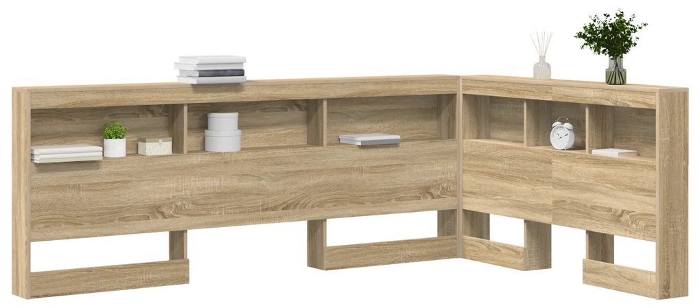 vidaXL Κεφαλάρι Αποθήκης με ράφι Sonoma Δρυς 120 cm Επεξεργασμένο ξύλο