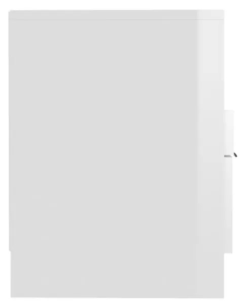 vidaXL Έπιπλο Τηλεόρασης Γυαλ. Λευκό 150x33,5x45 εκ. από Επεξεργ. Ξύλο