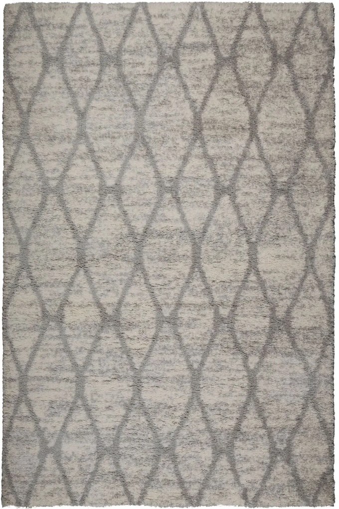 Χαλί Fluffy 370B White-Grey Βιοκαρπέτ 160X230cm