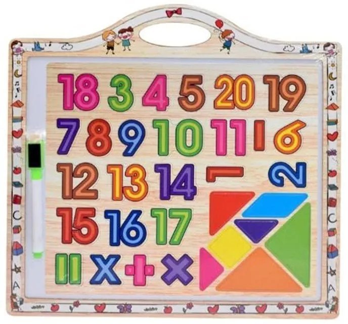 Εκπαιδευτικός ξύλινος πίνακας - Educational Wooden Handheld Sketchpad Toy