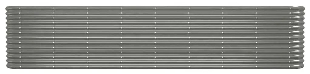 vidaXL Ζαρντινιέρα Γκρι 332x40x68 εκ. Ατσάλι με Ηλεκτρ. Βαφή Πούδρας