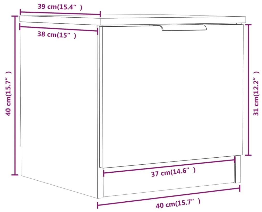 Κομοδίνο Γκρι Σκυροδέματος 40 x 39 x 40 εκ. - Γκρι