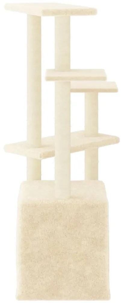 vidaXL Γατόδεντρο Κρεμ 107,5 εκ. με Στύλους Ξυσίματος από Σιζάλ