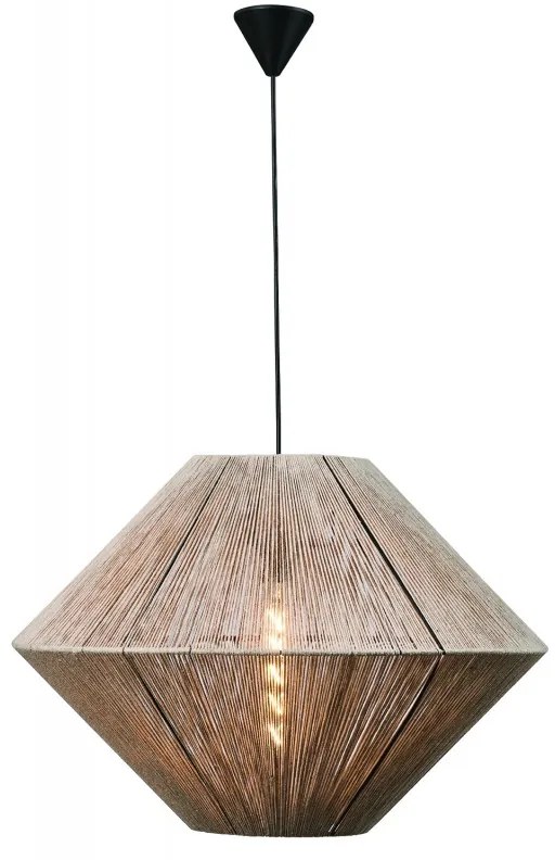 Arkolight Μοντέρνο Φωτιστικό Κρεμαστό Φ60xY130cm Μαύρο-Φυσικό 978-2/60