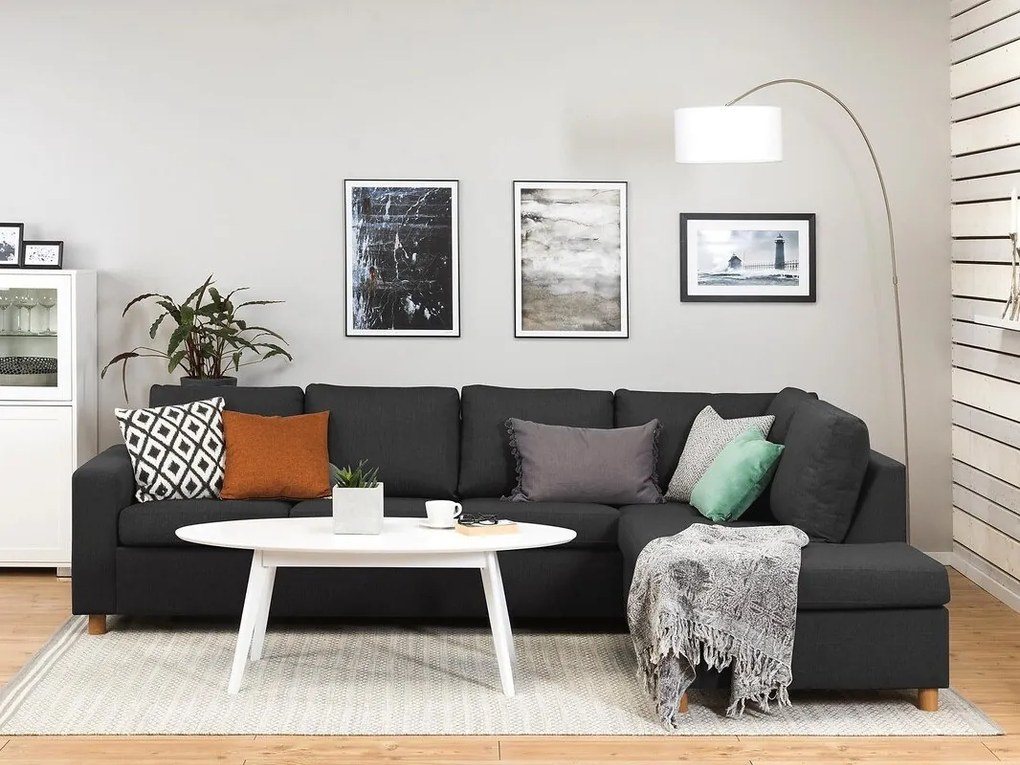 Γωνιακός Καναπές Scandinavian Choice C165, Μαύρο, 287x199x79cm