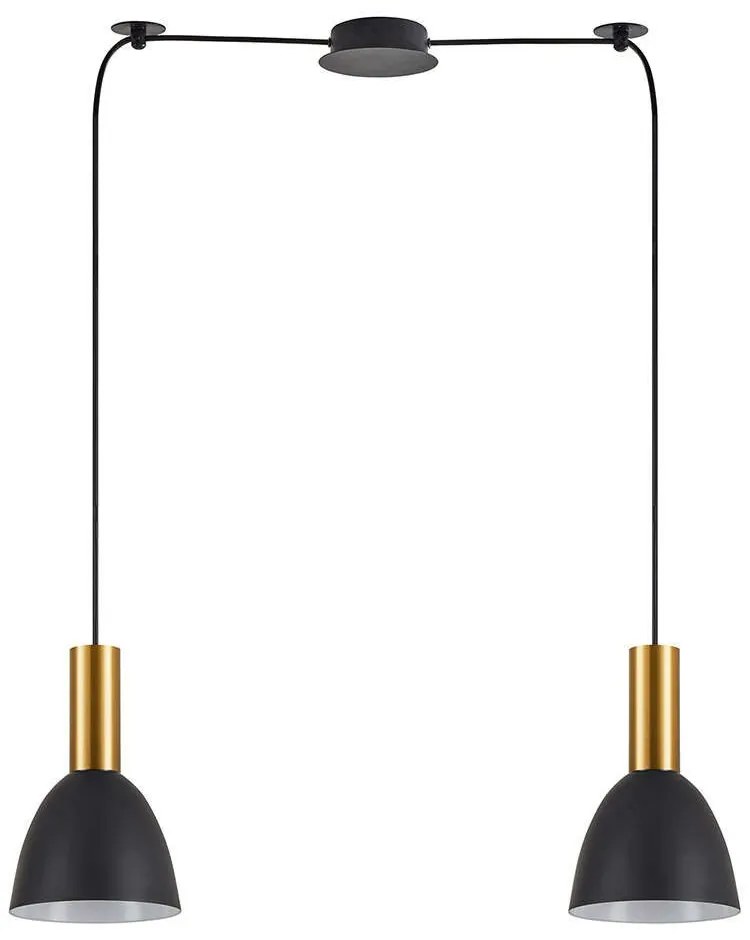 Φωτιστικό Οροφής Adept Tube 77-8641 50x16x300cm 2xE27 60W Black-Gold Homelighting