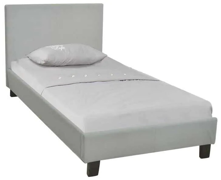 Κρεβάτι Wilton Μονό Ύφασμα Grey Stone . Διάσταση: 97x203x89(Στρώμα 90x190)cm