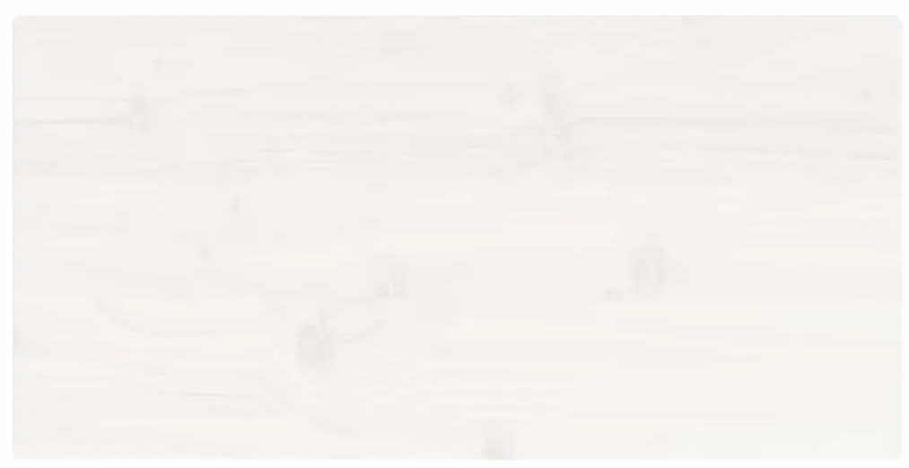 vidaXL Επιφάνεια Τραπεζιού Ορθογ. Λευκή 80x40x2,5 εκ. από Μασίφ Πεύκο