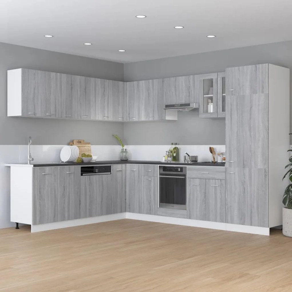 vidaXL Ντουλάπι Κρεμαστό Γωνιακό Lyon Γκρι Sonoma 57x57x60εκ.