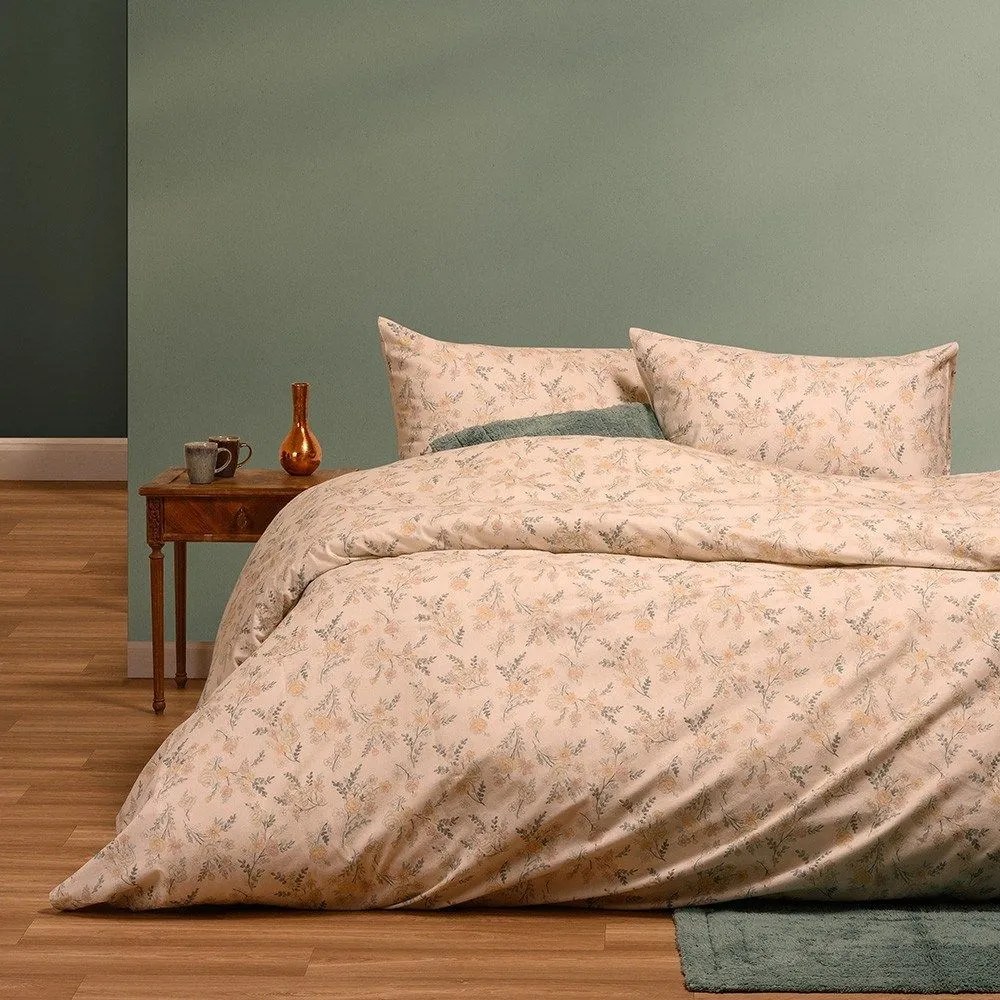 Σεντόνια Φανελένια Agnes (Σετ 4τμχ) Ecru Melinen King Size 270x260cm 100% Cotton Flannel