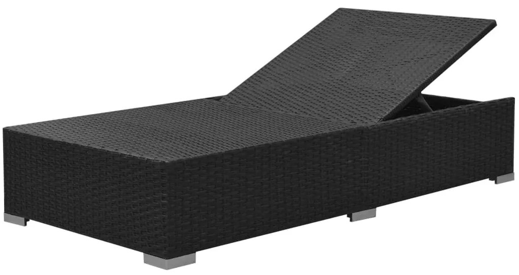 vidaXL Σαλόνι Κήπου 3 Τεμαχίων Μαύρο από Συνθετικό Ρατάν με Μαξιλάρια