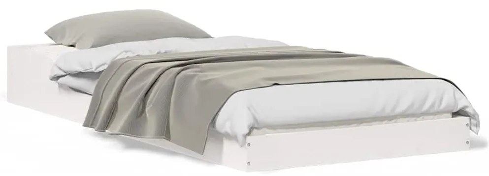vidaXL Σκελετός Κρεβατιού Λευκό 80 x 200 cm Μασίφ ξύλο πεύκου