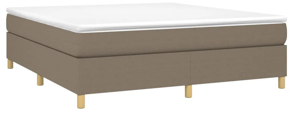 vidaXL Κρεβάτι Boxspring με Στρώμα Taupe 160x200 εκ. Υφασμάτινο