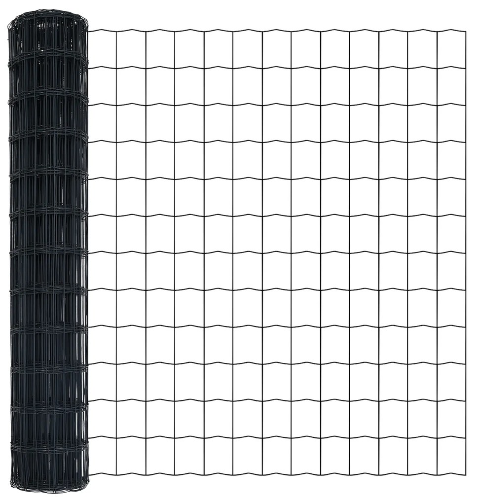 vidaXL Euro Fence με 7 φλάντζες 1.2x10 μ Γαλαβανισμένος χάλυβας