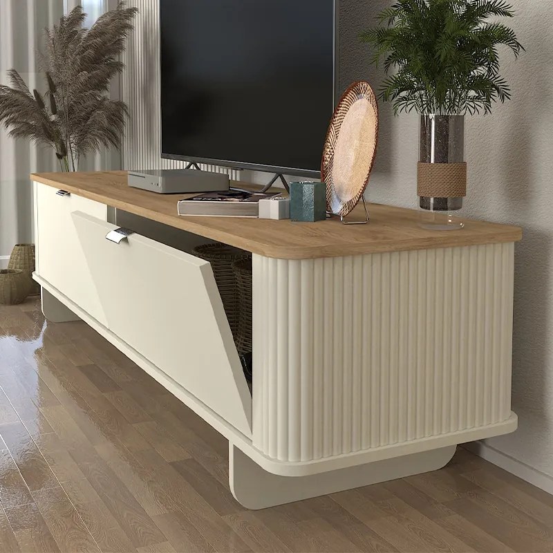 ΕΠΙΠΛΟ ΤΗΛΕΟΡΑΣΗΣ BOHEMA MEGAPAP ΧΡΩΜΑ IVORY - SEPET OAK 180X47X45,6ΕΚ.